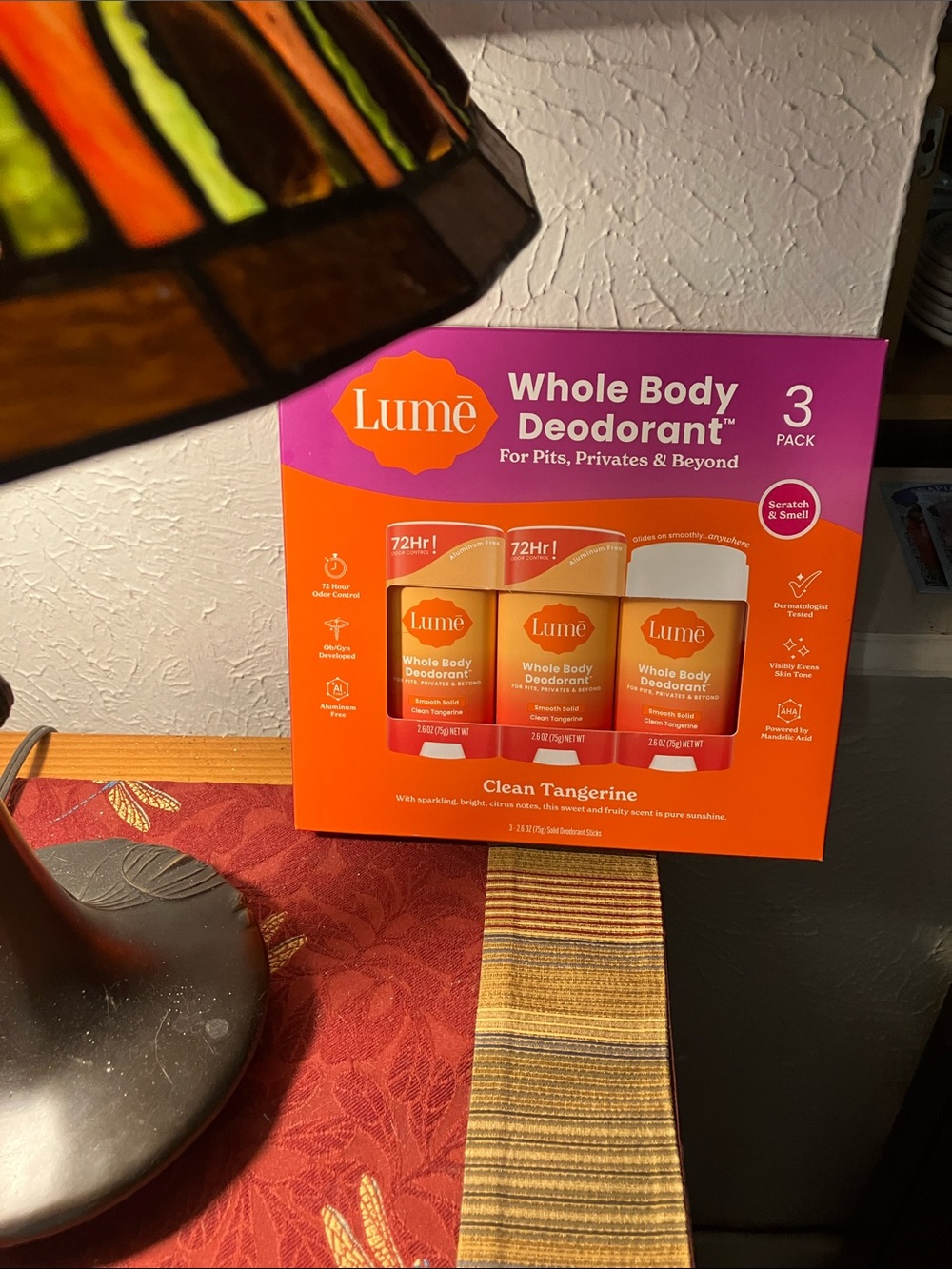Lume Whole Body Deodorant Stick - Clean Tangerine (3 Pack)